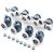 Shower door rollers replacement set, 8 pieces