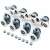 Shower door rollers, 8 piece set, for 4-6mm glass, KK9646