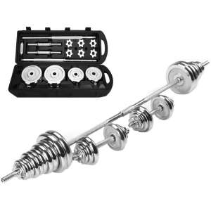 Комплект дъмбели, Zoco Body Fit® SL-001, общо тегло 50 кг, хром 75347478 - Теглилки и везни