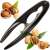 Black nutcracker pliers for cracking nuts like walnuts, hazelnuts, and almonds