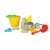 MARIOINEX sand bucket with accessories, yellow bucket, shovel, rake, molds, sailboat, sand