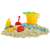 MARIOINEX sand bucket with accessories, yellow bucket, shovel, rake, molds, sailboat, sand