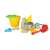 MARIOINEX sand bucket with accessories, yellow bucket, shovel, rake, molds, sailboat, sand