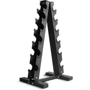 Piramis alakú súlyzótartó állvány, Zoco Body Fit, 6 pár súlyzóhoz, Fekete színű 75350135 - Alakformálás