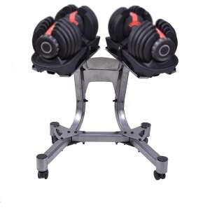 Dumbbell Rack YLJ-005 with Towel Holder, and Fitness Dumbbells YL-007, Total Weight 48 kg, Black/Red 75350660 - Fitness Equipment