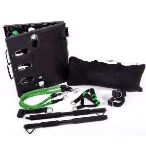 Zoco Body Fit compact fitness machine with resistance bands, handles, and a foot platform - Fitness Equipment