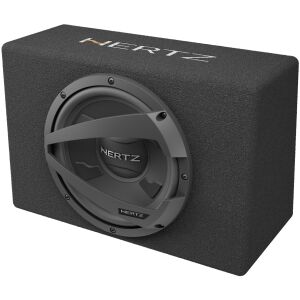 Hertz DBX 30.3 30cm enclosed subwoofer box angled view - Subwoofer