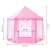 Springos pink play tent with white polka dots, 135cm, for kids, with dimensions