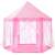 Springos pink play tent with white polka dots, 135cm, for kids