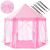 Springos pink polka dot play tent for girls, indoor and outdoor fun