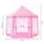 Springos pink play tent with white polka dots, 135cm, for kids, with dimensions