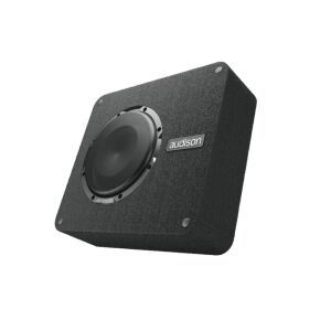 Angled view of Audison APBX 8DS 8-inch car subwoofer enclosure - Subwoofer