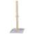 Springos cat scratching post with a hanging toy, grey base, side view