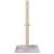 Springos cat scratching post with a hanging toy, grey base, front view