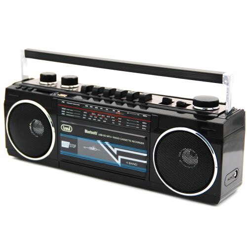 Trevi RR501 Portable cassette radio and MP3/USB player with Bluetooth (black)