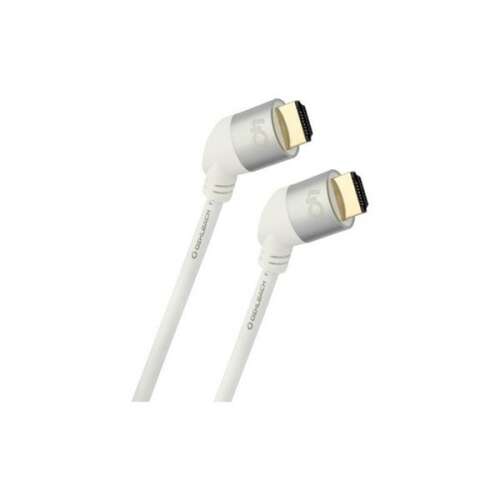 Oehlbach OB 138 Easy Connect HDMI cable, white, angled view