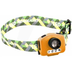Entac Narancssárga LED Fejlámpa mozgásérzékelővel és állítható fókusszal - Entac