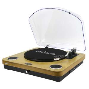Aiwa GBTUR-120WDMKII Bluetooth Turntable with Wood Finish - Turntable