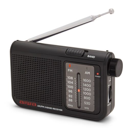 Aiwa RS-55BK portable AM/FM radio with telescopic antenna