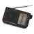 Aiwa RS-55BK AM/FM portable radio with telescopic antenna, black