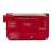 Back view of Aiwa RS-55RD AM/FM portable radio, red