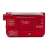 Back view of Aiwa RS-55RD AM/FM portable radio, red