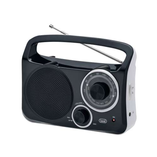 Trevi RA 762 portable AM/FM radio with built-in speaker and headphone jack