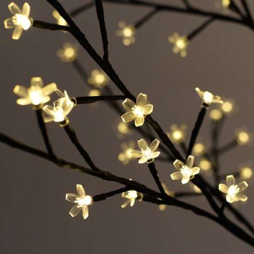 Virág minta Sakura Led fa, 92db led, 130cm, Melegfehér