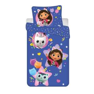 Set de lenjerie de pat Gabby's Dollhouse, cu Gabi și prietenii ei pisici, husă de plapumă 140x200cm și feță de pernă 65x65cm - Lenjerie de pat - tineri și adulți