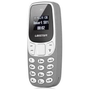 L8star BM10 mini mobile phone, gray, small, compact, dual SIM, Bluetooth headset - Mobile Phone