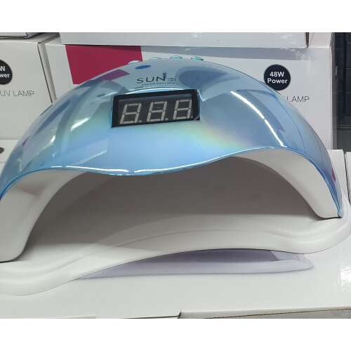 SUN5 BlueMetal 48W 2 az 1-ben UV/LED műkörmös lámpa, kék és fehér színben, digitális időzítővel