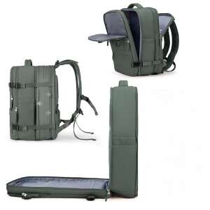 Dollcini olivgrüner Reiserucksack mit mehreren Fächern und vollständig zu öffnendem Design - Rucksäcke