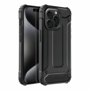 Armor iPhone 15 Pro Black Protective Case with Screen Protector - Phone Case