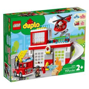 Set de construit LEGO® Duplo, Statie de Pompieri si elicopter, 117 piese 75459504 LEGO DUPLO