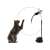 Cat playing with Purlov cat toy with suction cup and feather bird