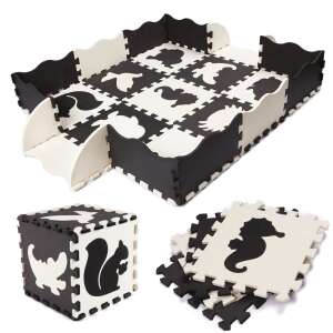 Hab puzzle szőnyeg / játszószőnyeg gyerekeknek 25 darab fekete-fehér 75467204 Szivacs puzzle