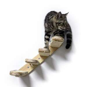 Dollcini wall mounted cat ladder, cat activity frame, wooden cat steps - Cat Furniture