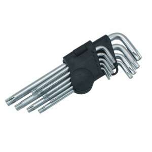 9 piece Torx wrench set with holder, T10, T15, T20, T25, T27, T30, T40, T45, T50 - Hand tool