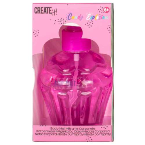 Canenco Create it! Pink Sugar spray de corp în sticlă în formă de cupcake, ambalat
