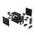 Fractal Design Pop Mini Silent obudowa komputera, czarna, solidna, widok rozłożony
