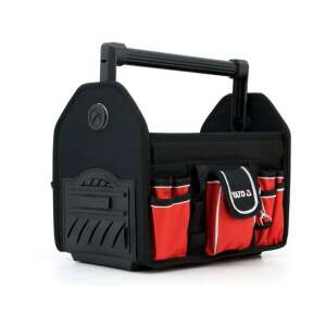 YATO Tool Bag with Tubular Frame and 17 Pockets, angled view - Yato