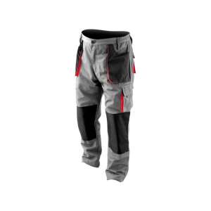 Pantaloni de lucru YATO gri, marimea L, cu genunchi intariti si buzunare pentru scule - Pantaloni de lucru