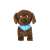 Interactive plush dog toy, Bruno, brown, blue bandana, walks, barks, wags tail, makes sounds