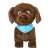 Interactive plush dog toy, Bruno, brown, blue bandana, walks, barks, wags tail, makes sounds