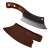 IdeallStore® Japanese Cleaver Knife, 26 cm, Hand Forged, Full Tang, Stainless Steel, Wooden Handle, Leather Sheath