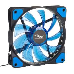 PC ventilátor Akyga AW-12E-BL 12cm s modrým LED osvetlením - Fanúšikovia PC