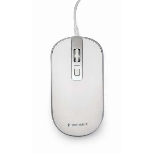 Mouse optic Gembird MUS-4B-06-WS, alb-argintiu