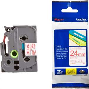 Páska na etikety Brother TZE252, šírka 24 mm, červená na bielej, dĺžka 8 m - Technické zariadenia a elektronika