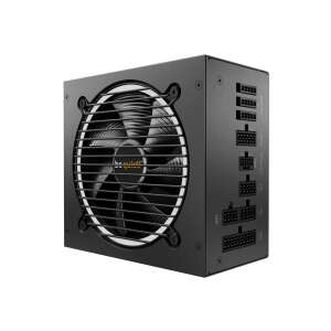 be quiet! Pure Power 12 M 650W Gold PSU, black, angled view - Be Quiet