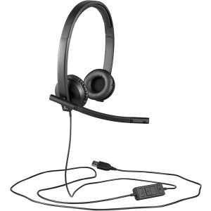 Logitech Headset 2.0 - H570E Stereo Wired Microphone, Black